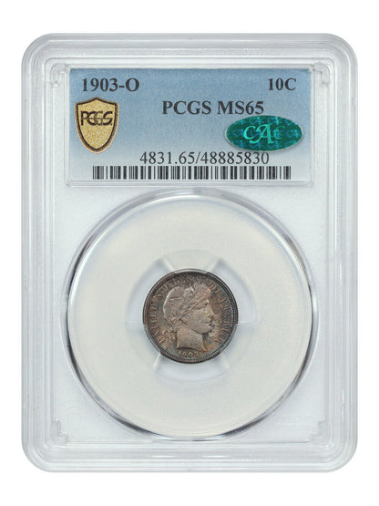 1903-O 10C PCGS/CAC MS65