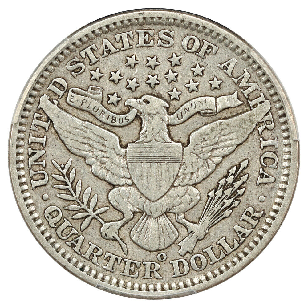 1904-O 25C PCGS/CAC VF30 - Barber Quarter - Scarce Date