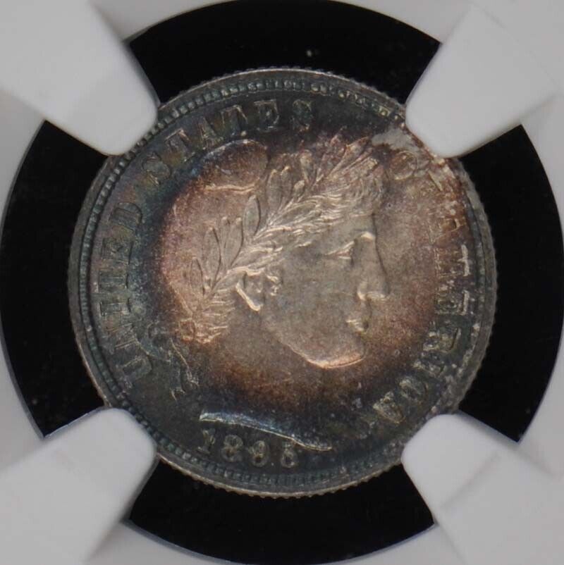 1895 Barber Dime 10C NGC MS66