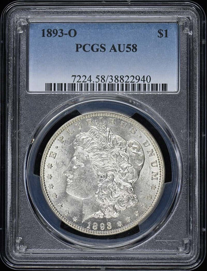 1893-O $1 Morgan Dollar PCGS AU58