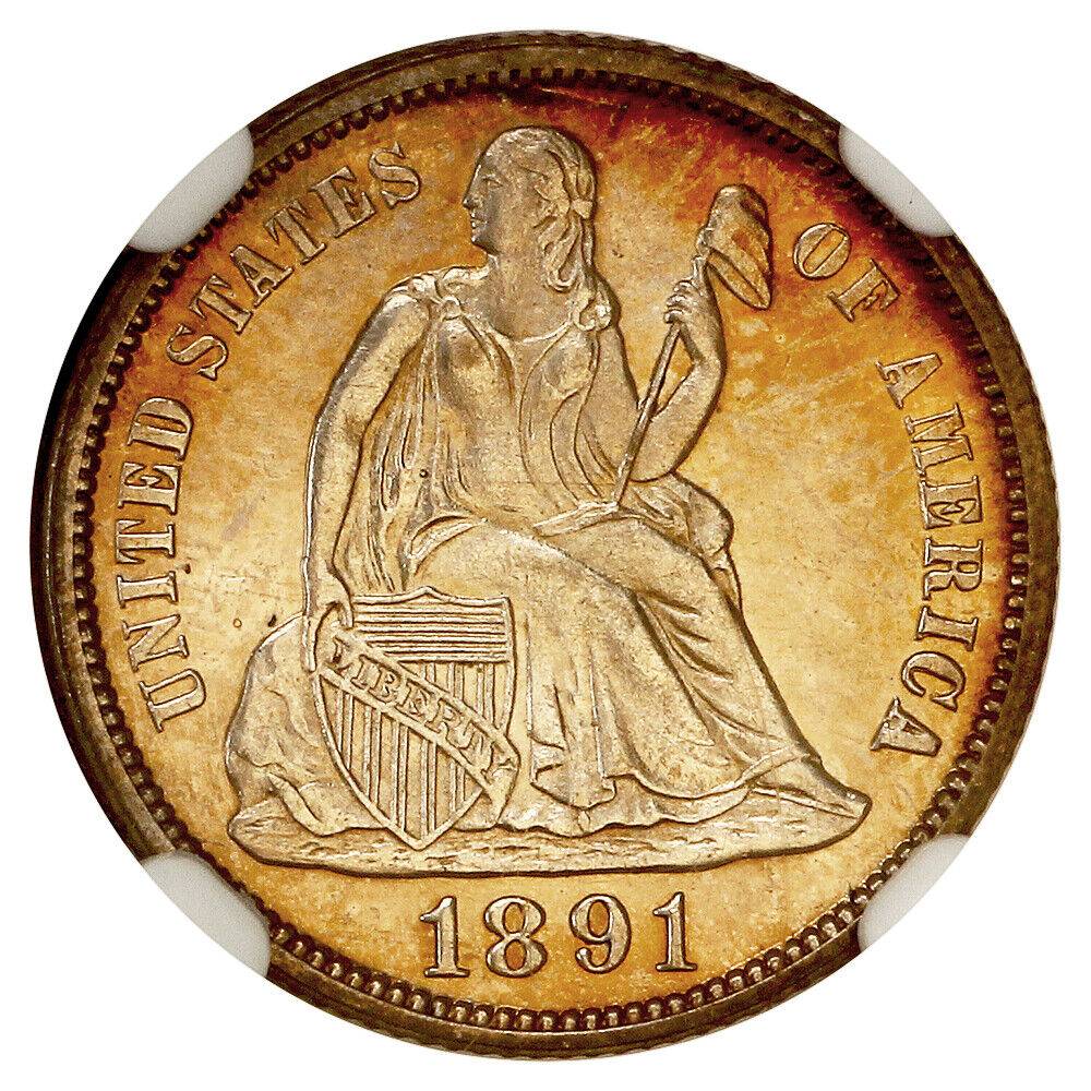 1891 10C NGC PR64 - Liberty Seated Dime