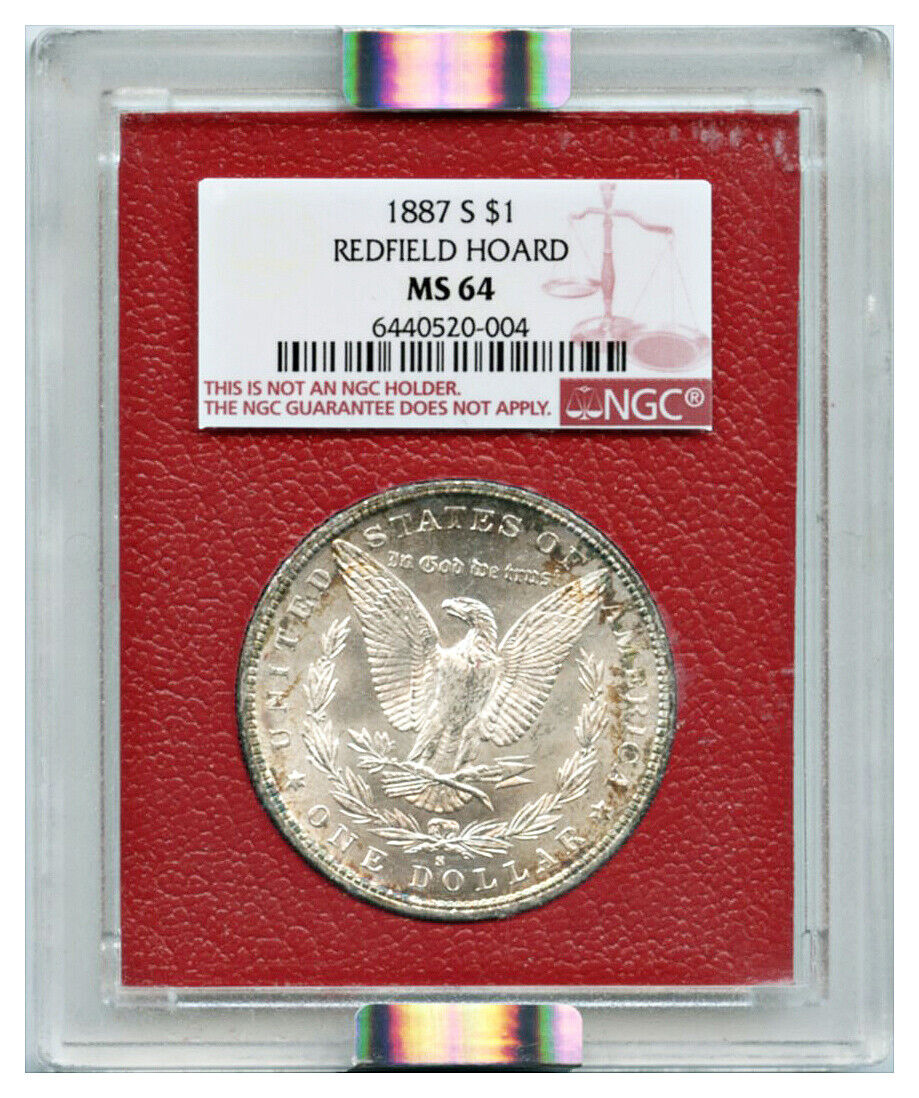 1887-S $1 NGC/Redfield MS64 - Morgan Dollar - Famous Hoard Coin