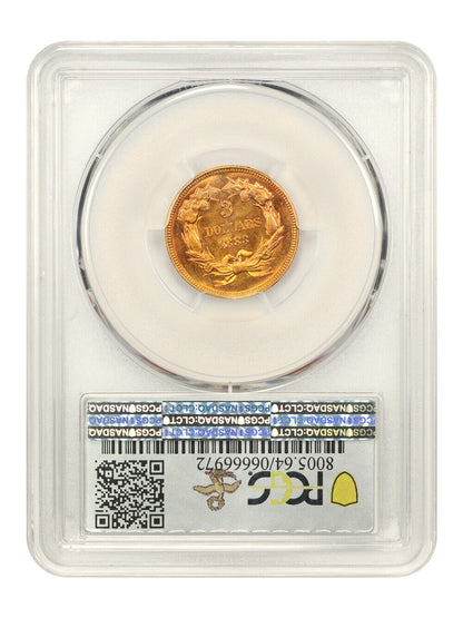 1883 $3 PCGS MS64 ex: D.L. Hansen/Simpson