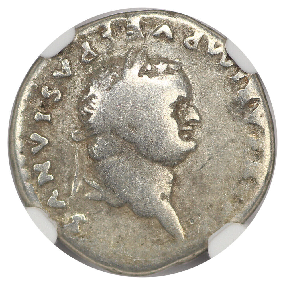 Ancient Roman: Titus (AD 79-81) AR Denarius NGC VG