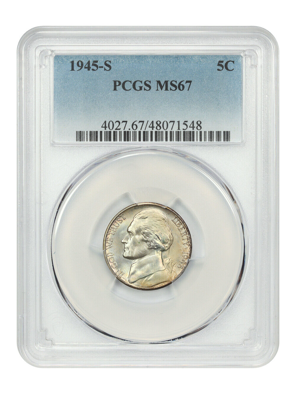 1945-S 5C PCGS MS67