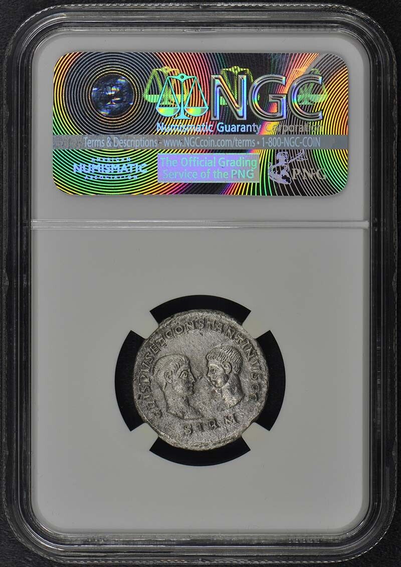 Constantine I, AD 307-337 ROMAN EMPIRE AR Miliarensis NGC AU55 Sirmium