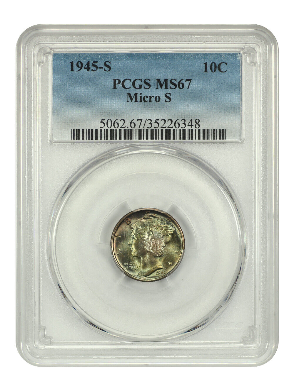 1945-S 10C PCGS MS67 (Micro S)