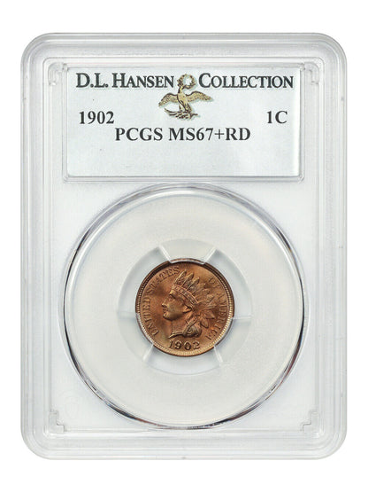 1902 1C PCGS MS67+RD ex: D.L. Hansen