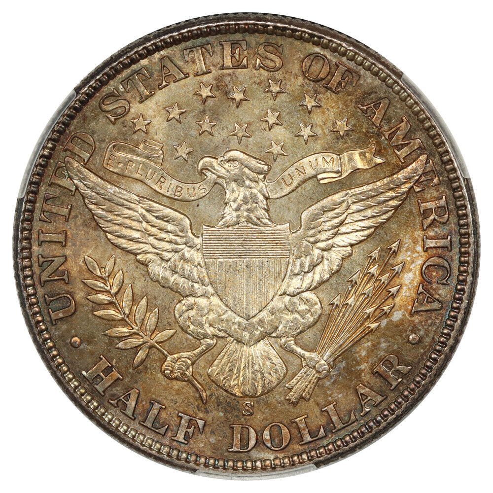 1908-S 50C CACG MS66 ex: D.L. Hansen - Barber Half Dollar - Registry Worthy