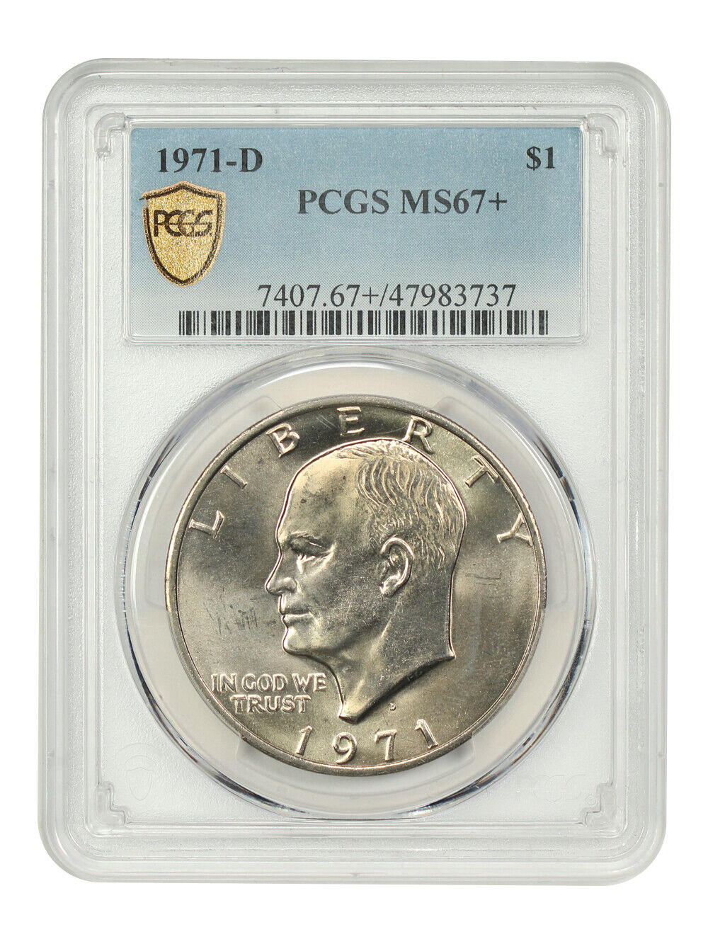 1971-D $1 PCGS MS67+ - Ike Dollar