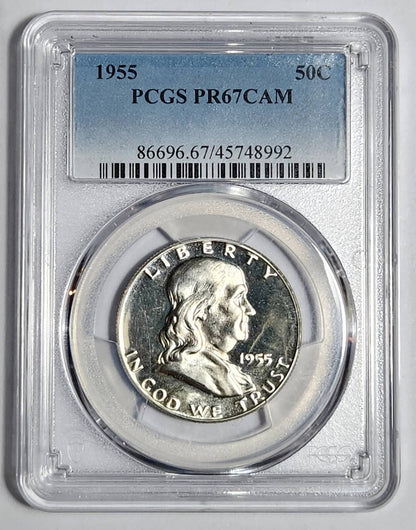 1955 P Franklin Half Dollar PCGS PR-67 CAM