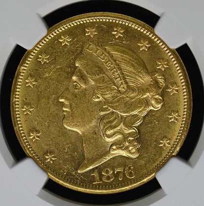 1876-CC Liberty Double Eagle Type 2 $20 NGC MS61