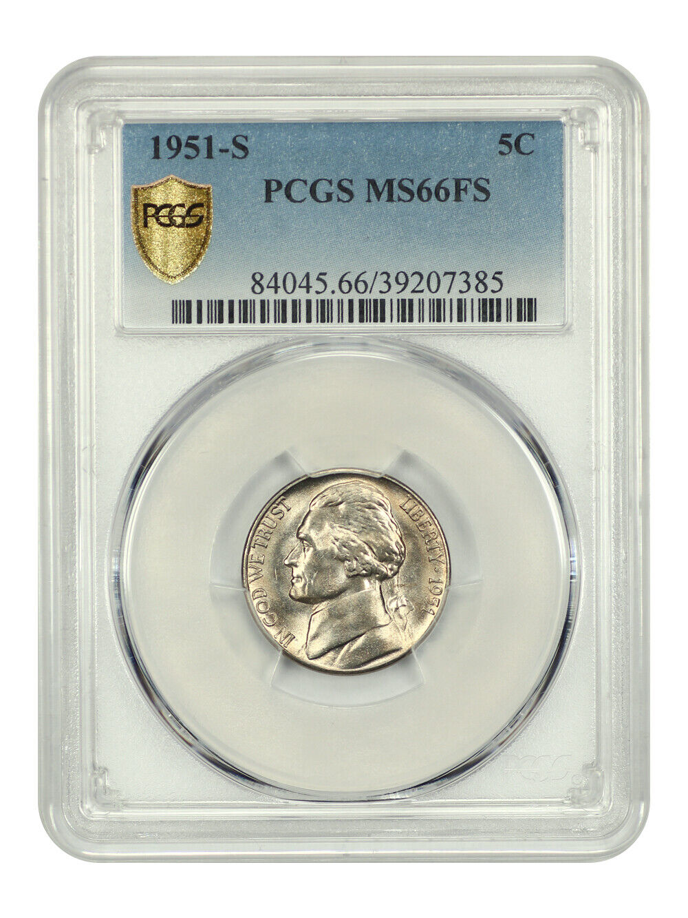 1951-S 5C PCGS MS66FS - Jefferson Nickel