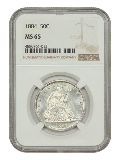 1884 50C NGC MS65 - Liberty Seated Half Dollar