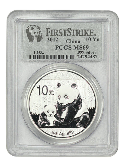 China: 2012 10Yn Silver Panda PCGS MS69 (First Strike) - Other