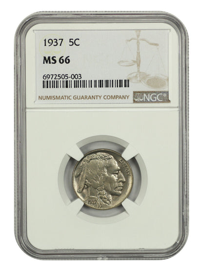 1937 5C NGC MS66 - Buffalo Nickel