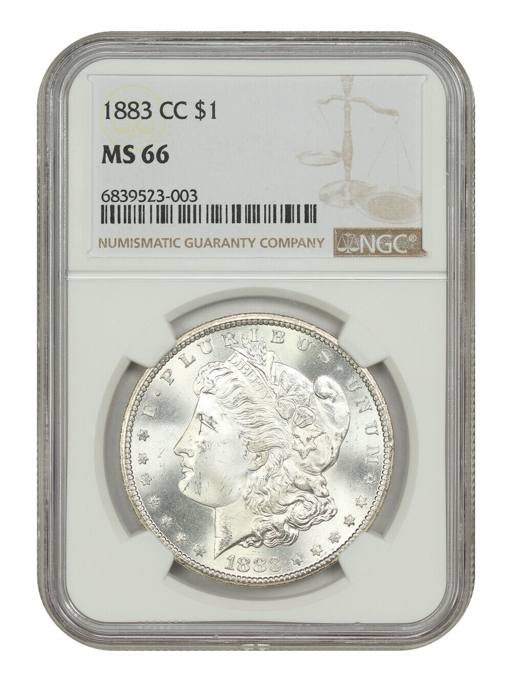 1883-CC $1 NGC MS66 - Morgan Dollar