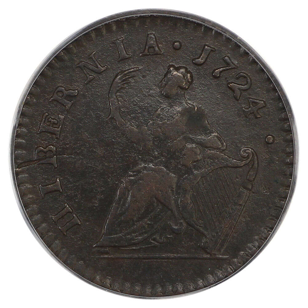 1724 Hibernia 1 Farthing PCGS XF45 - Colonials