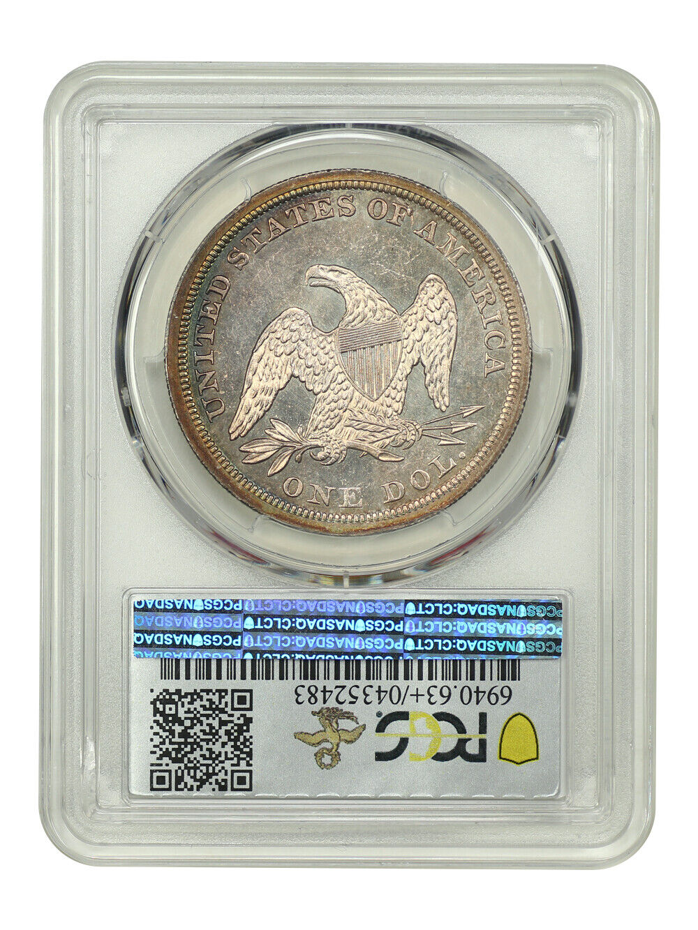 1852 $1 PCGS/CAC MS63+ ex: D.L. Hansen