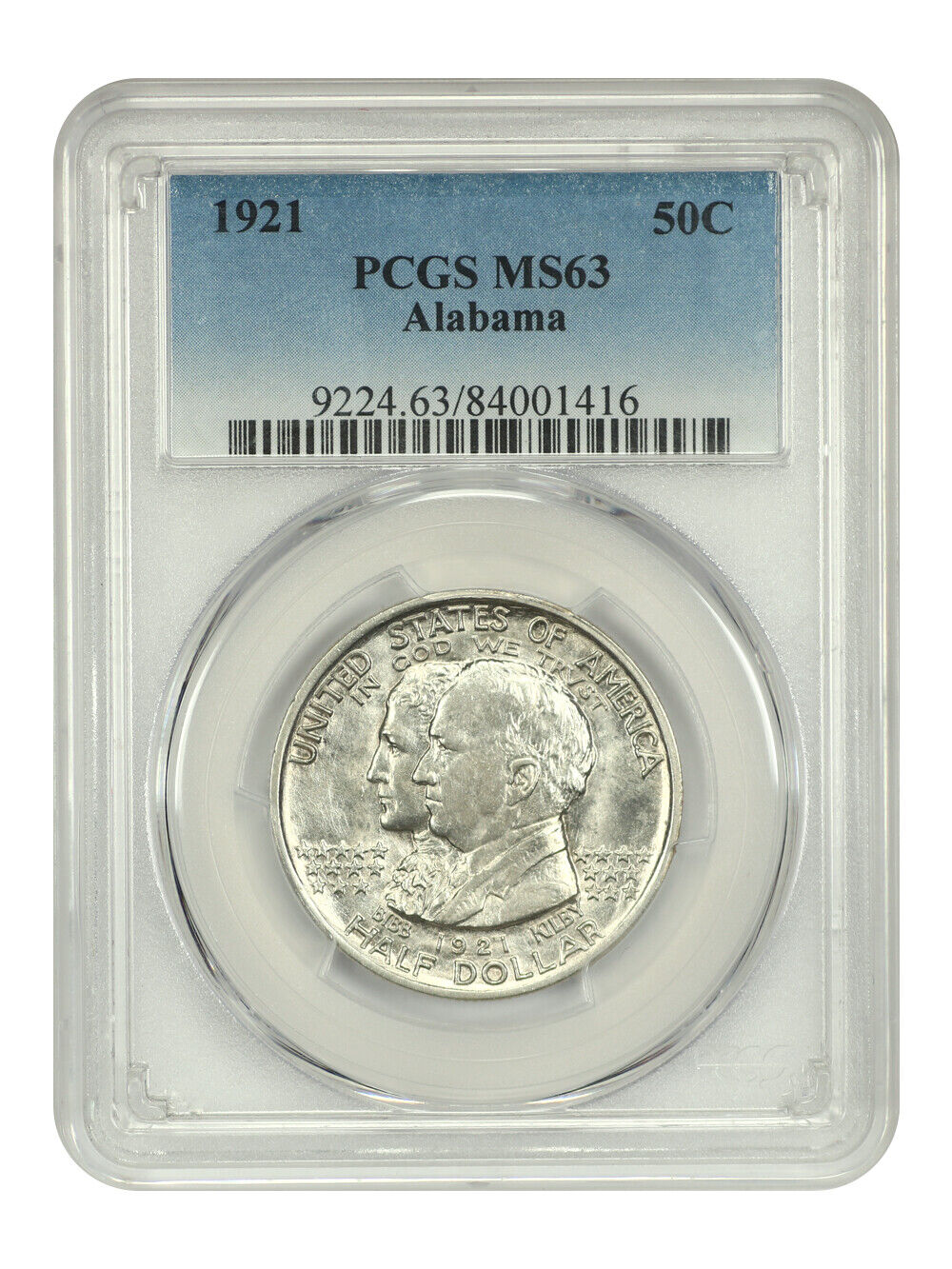 1921 50C Alabama PCGS MS63