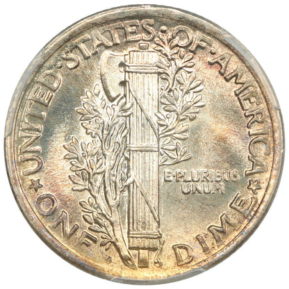 1925-D 10C PCGS MS67FB - Mercury Dime - Scarce with Full Bands