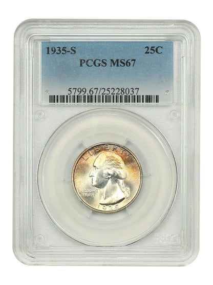 1935-S 25C PCGS MS67 - Washington Quarter