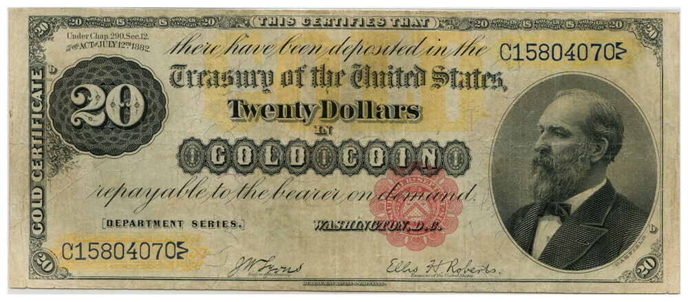 FR. 1178 1882 $20 Gold Certificate PMG Very Fine 20 - Other