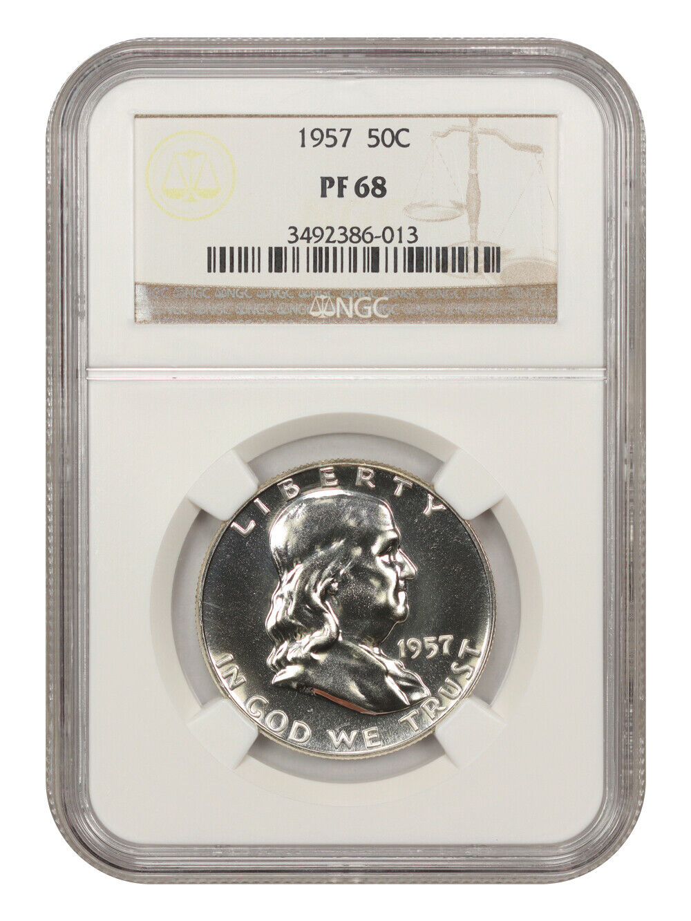 1957 50C NGC PR68