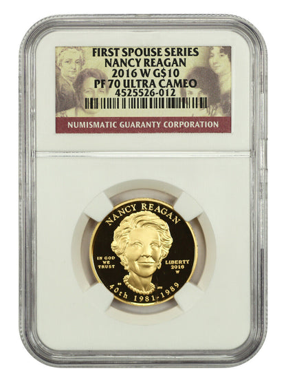 2016-W $10 Nancy Reagan NGC PR70DCAM - First Spouses