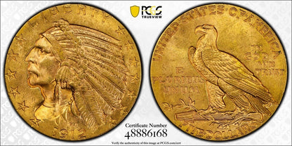 1912 $5 Indian Head PCGS MS64