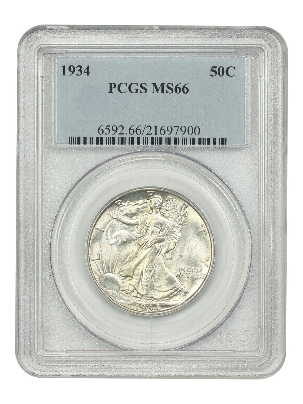 1934 50C PCGS MS66 - Walking Liberty Half Dollar