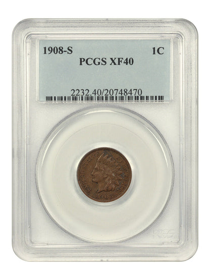 1908-S 1C PCGS XF40