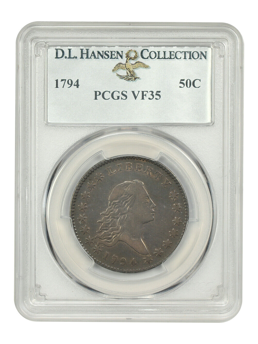 1794 50C PCGS VF35 ex: D.L. Hansen