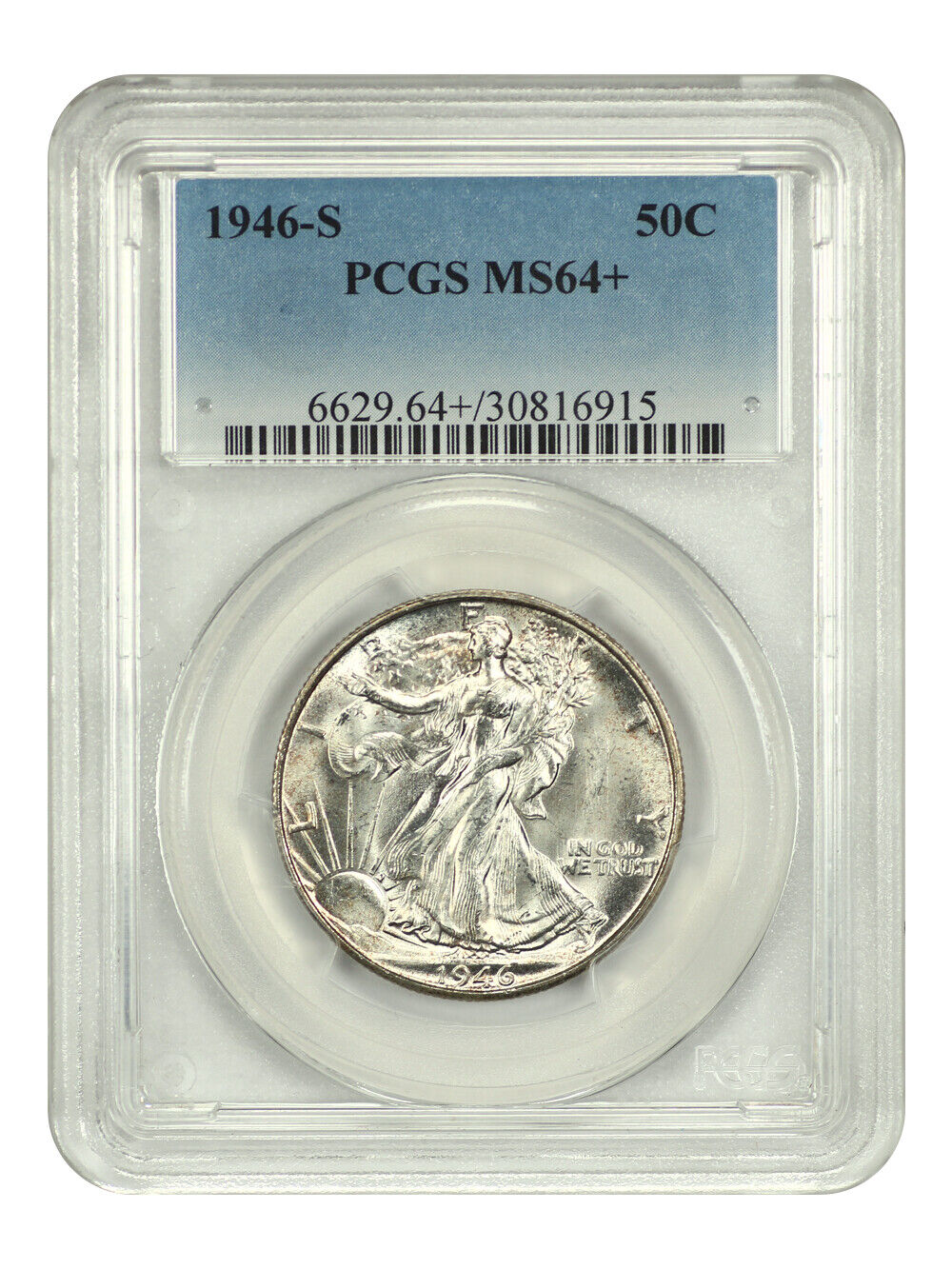 1946-S 50C PCGS MS64+