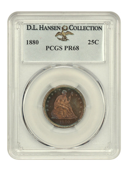 1880 25C PCGS PR68 ex: D.L. Hansen