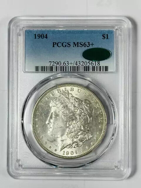 1904 P Morgan Silver Dollar PCGS MS-63+ CAC Low CAC Population!