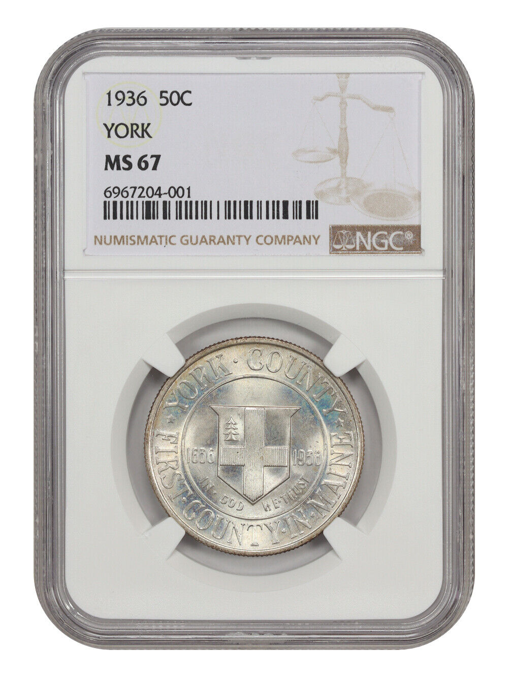 1936 50C York NGC MS67 - Classic Silver Commemorative