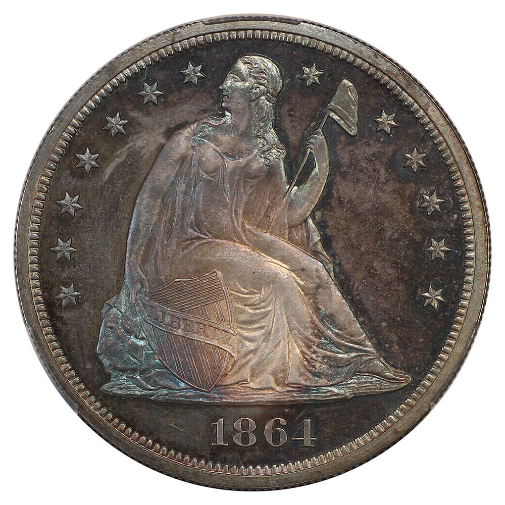 1864 $1 CACG PR65 ex: D.L. Hansen - Liberty Seated Dollar