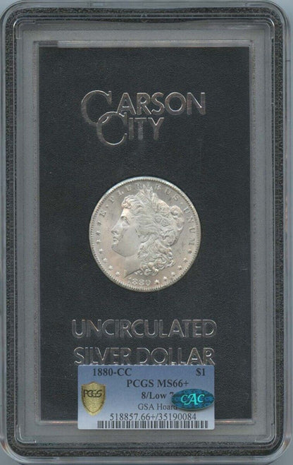 1880-CC Morgan Dollar GSA PCGS MS66+ 8/Low 7 CAC