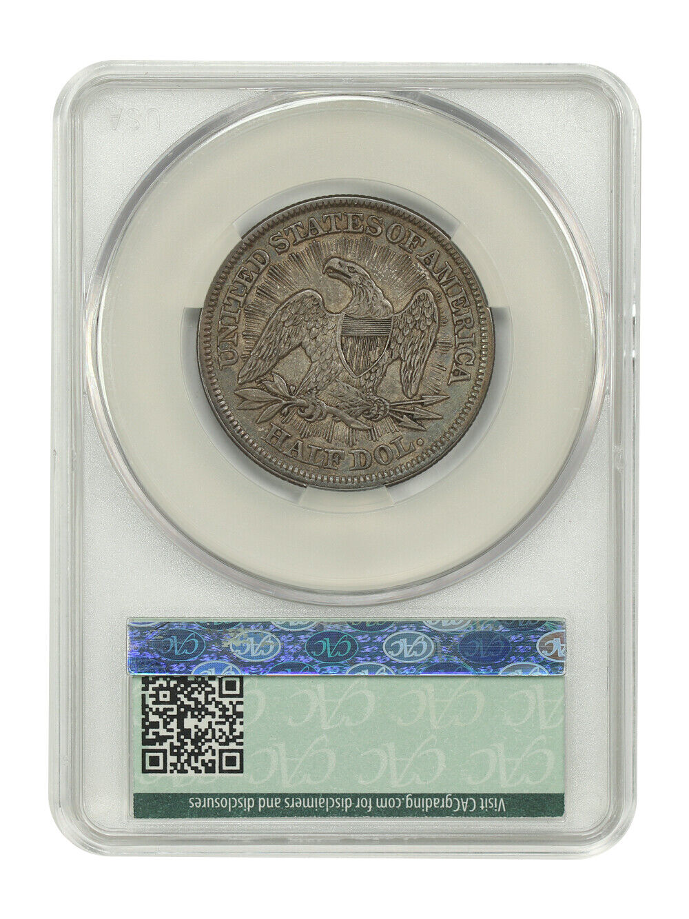 1853 50C CACG XF45 (Arrows and Rays) - Liberty Seated Half Dollar