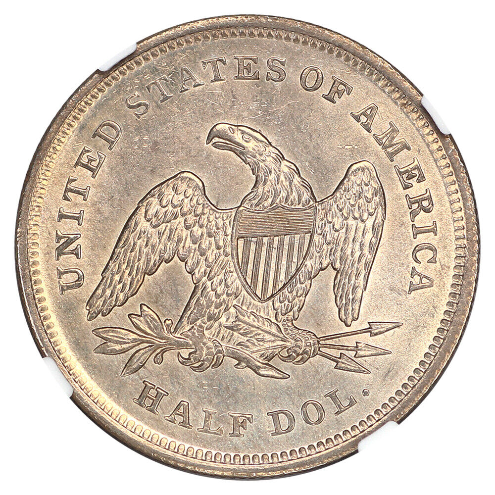 1839 50C NGC MS61 (Drapery) - Liberty Seated Half Dollar