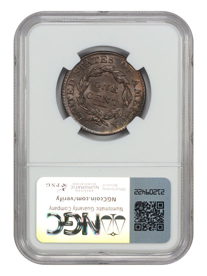 1827 1C NGC MS63BN - Coronet Head Cent