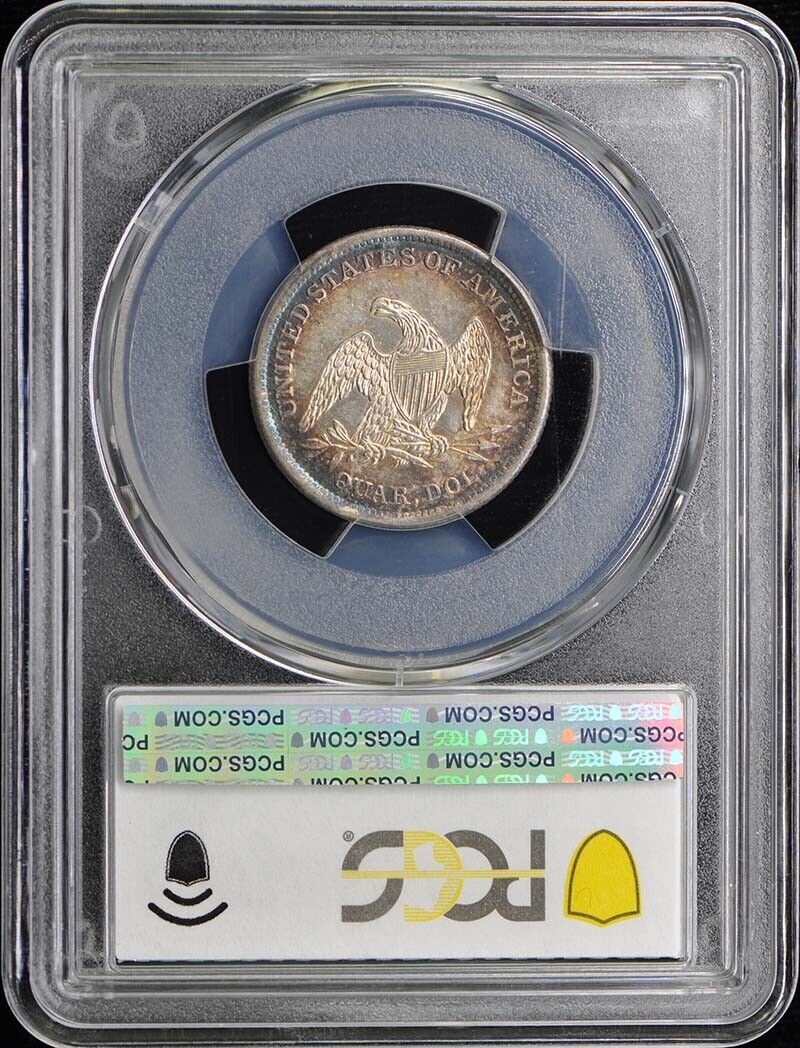 1838 No Drapery Seated Liberty Quarter 25C PCGS MS64