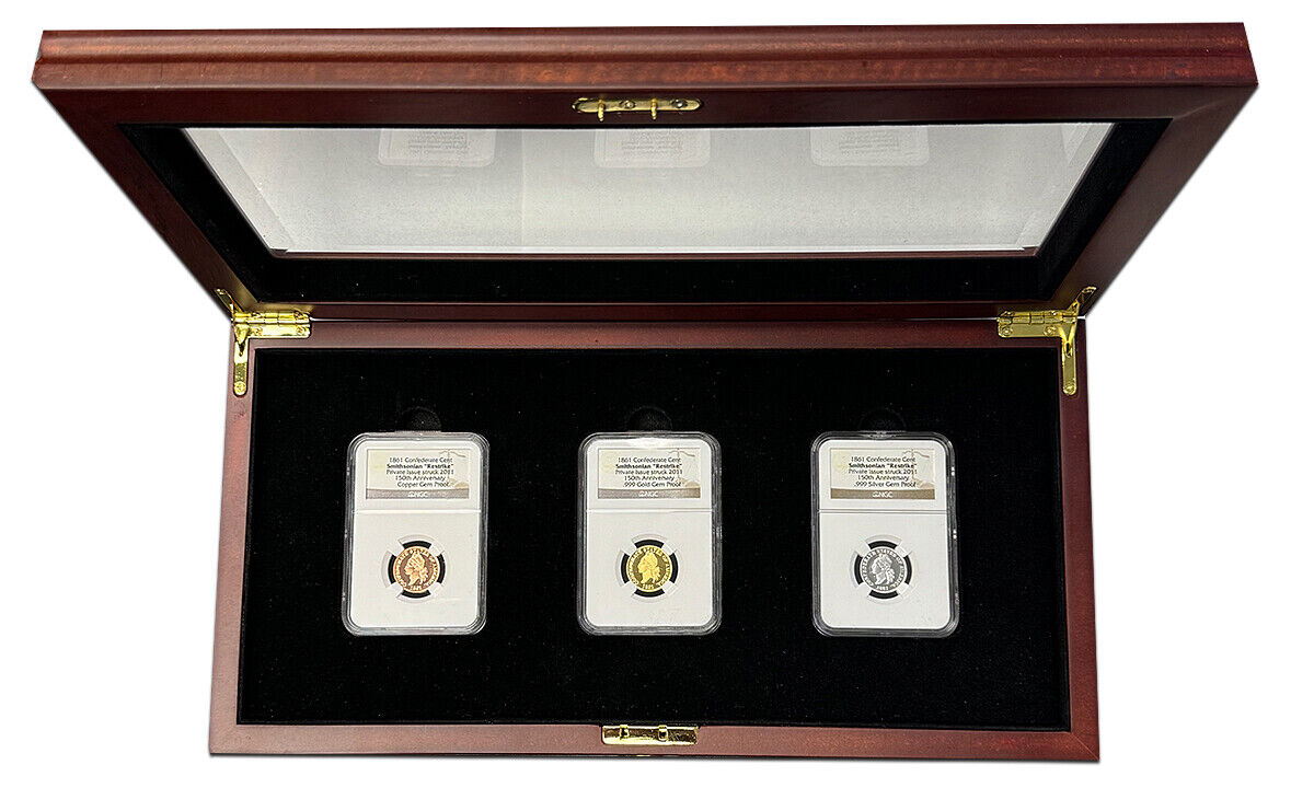 2011 CSA Smithsonian "Restrike" Set NGC Gem Proof (3 coins, Box & COA) - Other