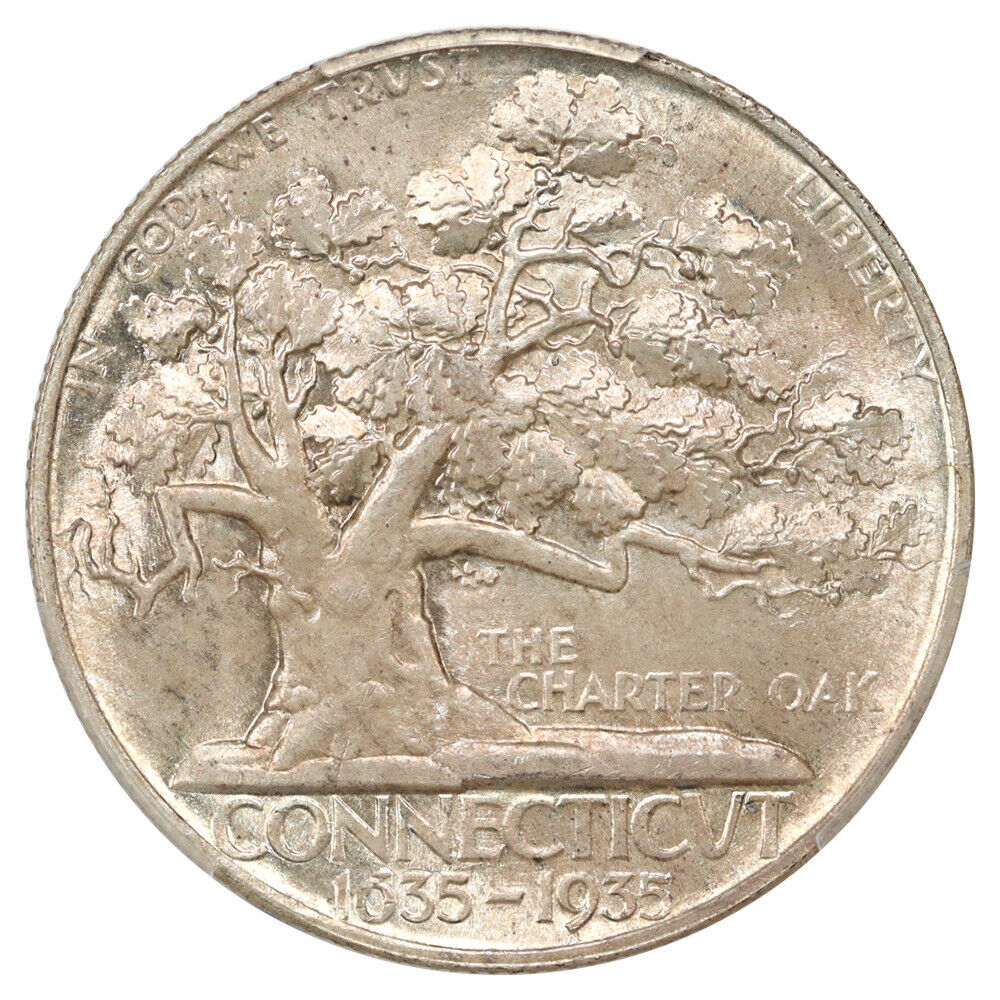 1935 50C Connecticut PCGS MS65 - Classic Silver Commemorative