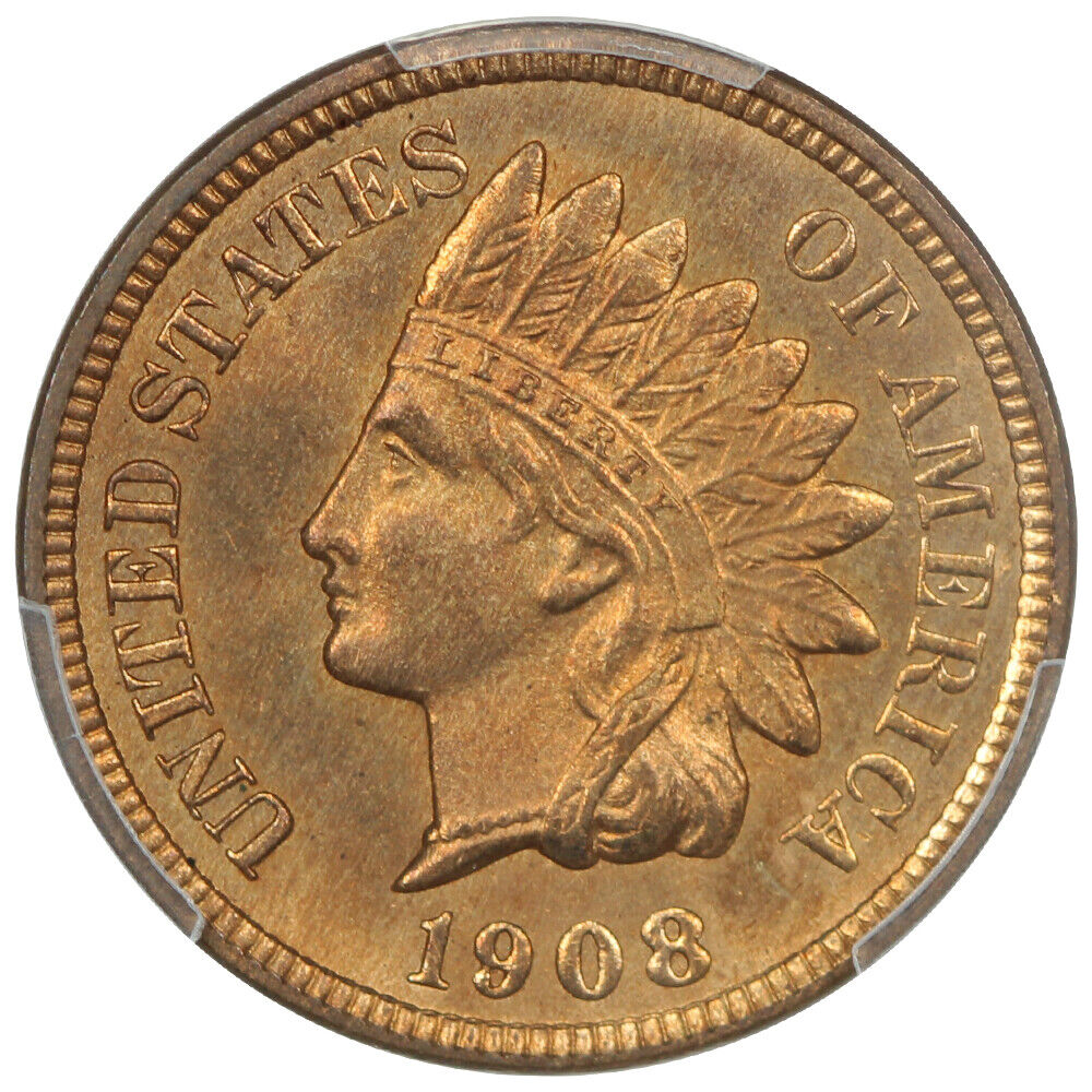 1908-S 1C PCGS MS66RD - Indian Cent