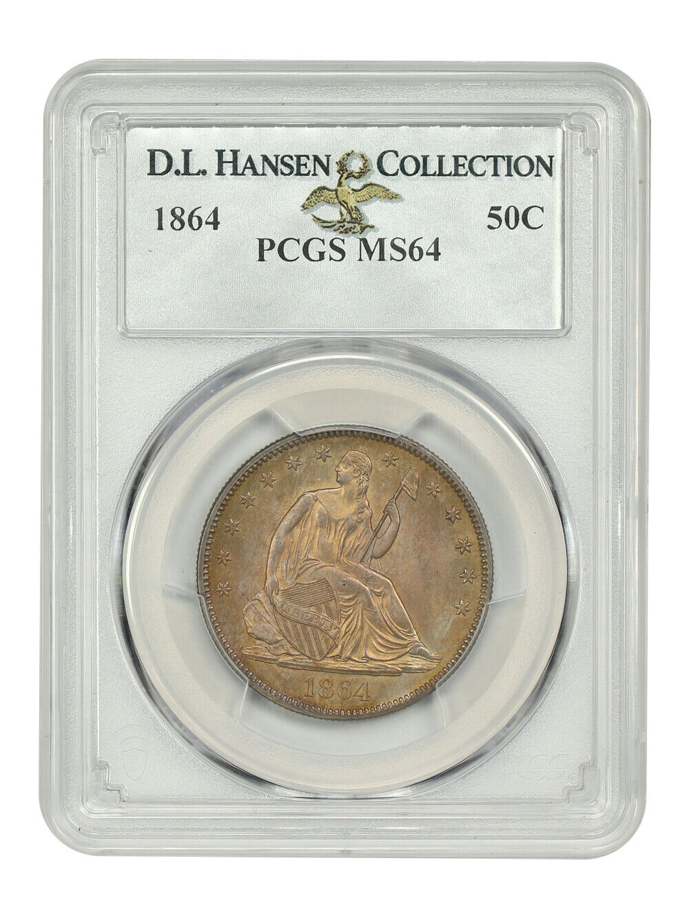 1864 50C PCGS MS64