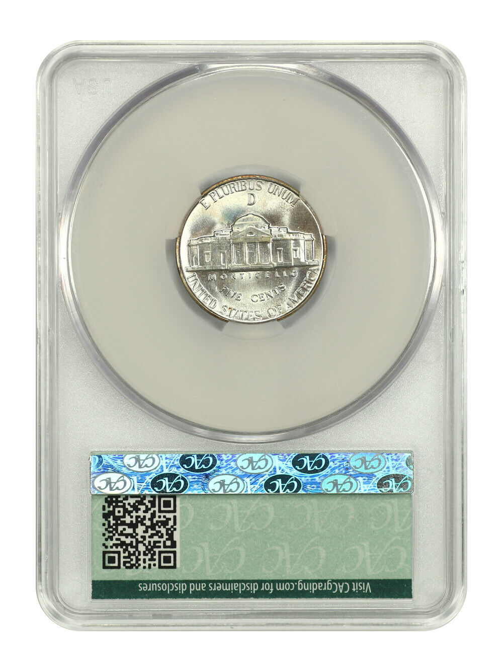 1943-D 5C CACG MS64 - Jefferson Nickel