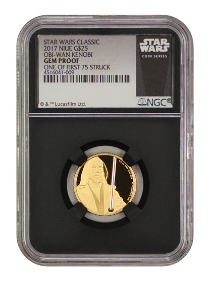 Niue: 2017 Star Wars Obi-Wan Kenobi G$25 NGC Gem Proof (One of First 75 Struck)