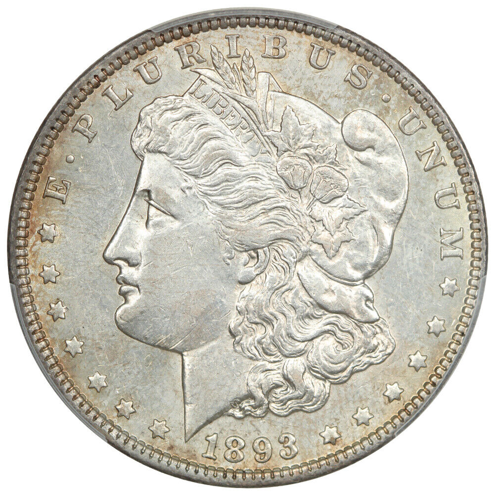 1893 $1 PCGS AU53 - Morgan Dollar - Better Date P-Mint